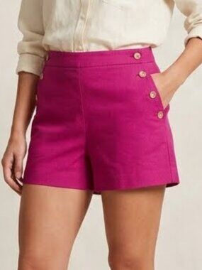 Banana Republic Button‎ Flap Front Magenta Pink Shorts size 10